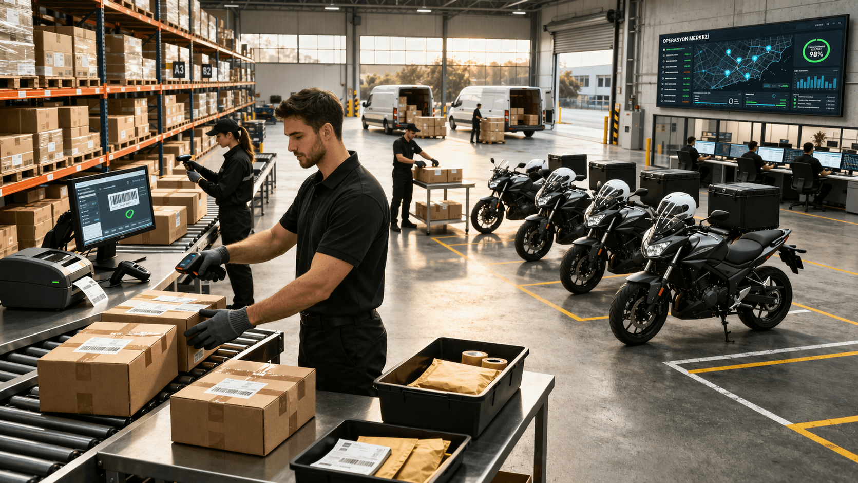 İstanbul Avrupa Yakası moto kurye hizmetleri kapsamında şehir içi hızlı teslimat yapan profesyonel kurye